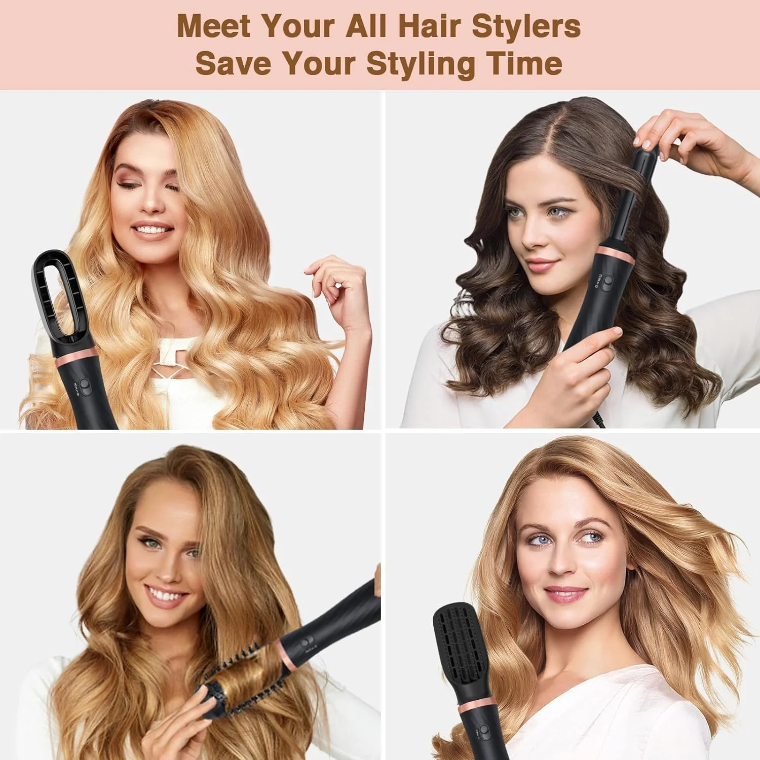 برس سشوار، فر کننده خودکار مو، سشوار یونی منفی، برس سشوار حجم دهنده، برس حرارتی برای حالت دادن، برس حرارتی هوا گرم برای خشک کردن، فر کردن، حجم دادن، صاف کردن و حالت دادن به مو