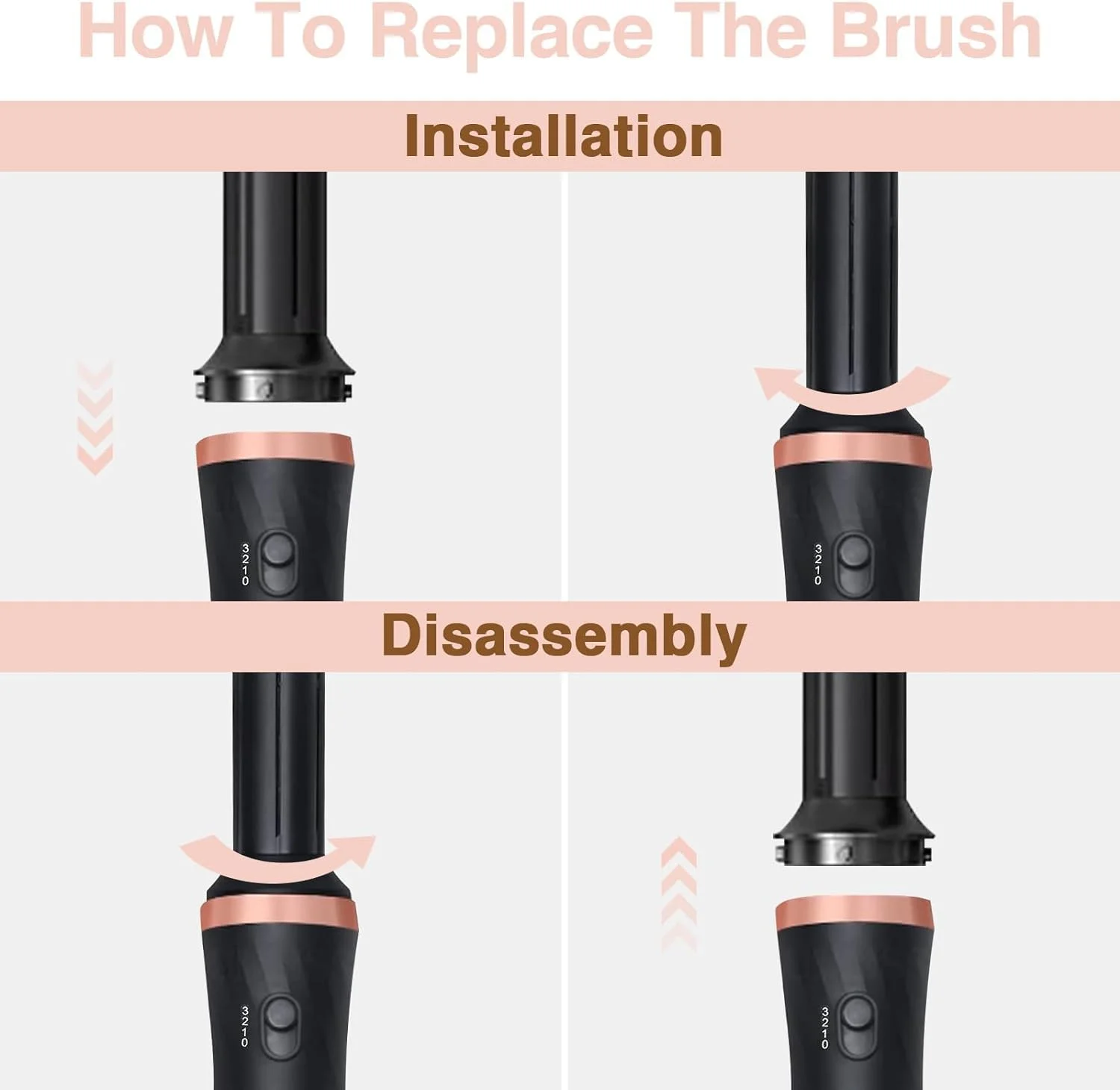 برس سشوار، فر کننده خودکار مو، سشوار یونی منفی، برس سشوار حجم دهنده، برس حرارتی برای حالت دادن، برس حرارتی هوا گرم برای خشک کردن، فر کردن، حجم دادن، صاف کردن و حالت دادن به مو