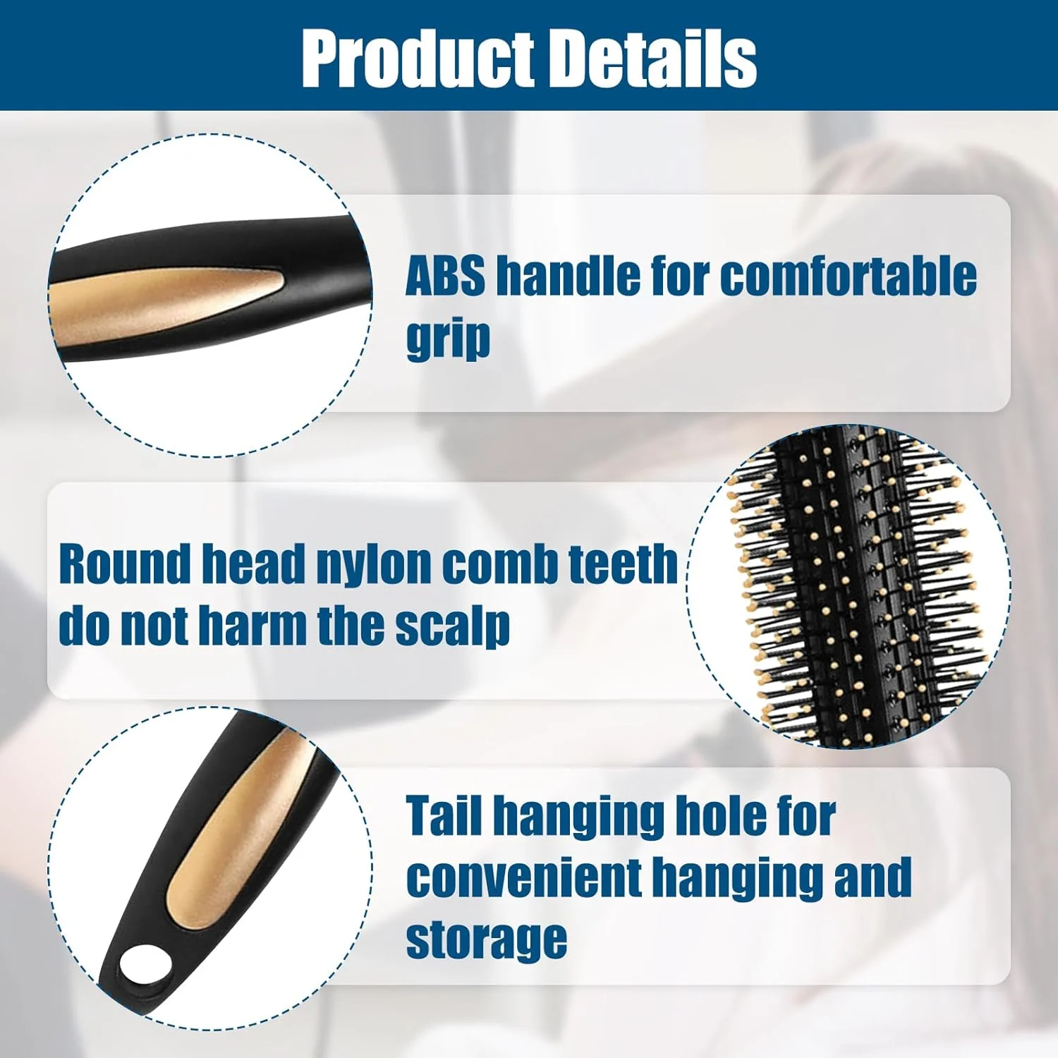 برس مو، برس گرد حالت دهنده مو، ابزارهای حالت دهی مو برای خشک کردن مو مناسب زنان، مردان و کودکان، برس حرفه ای برای فر کردن، خشک کردن، حالت دادن، صاف کردن و درخشان کردن مو، برس صاف کننده موهای مجعد یا موج دار