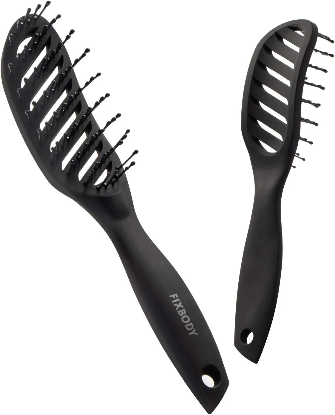 برس منحنی FIXBODY برای خشک کردن، حالت دادن و استفاده در سالن، برس باز کننده گره مو برای موهای کوتاه و ضخیم، مناسب برای آقایان و بانوان، افزایش حجم مو، مشکی برس منحنی FIXBODY برای خشک کردن، حالت دادن و استفاده در سالن، برس باز کننده گره مو برای موهای کوتاه و ضخیم، مناسب برای آقایان و بانوان، افزایش حجم مو، مشکی