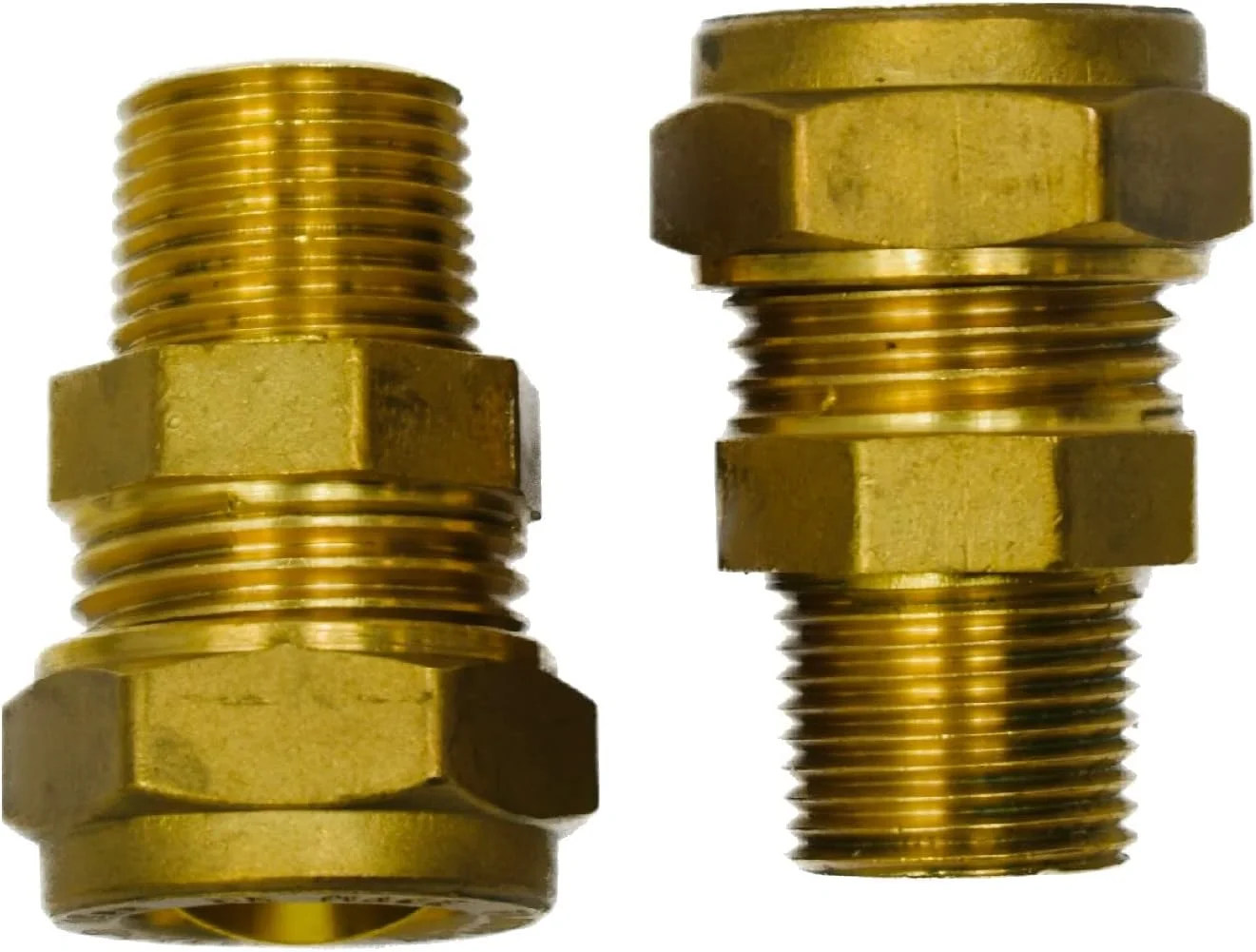 GROHE 127804 یک جفت آداپتور برای اتصالات بریتانیایی، تبدیل 15 میلی متر فشاری به 3/8 اینچ BSP رزوه نر، برنجی