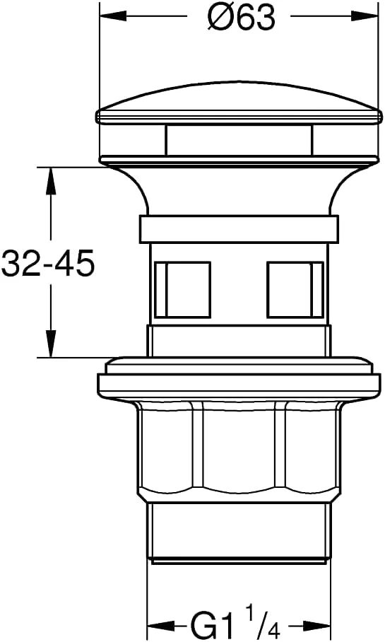 اتصالات حمام GROHE، مجموعه تخلیه با دکمه فشاری، 40824000