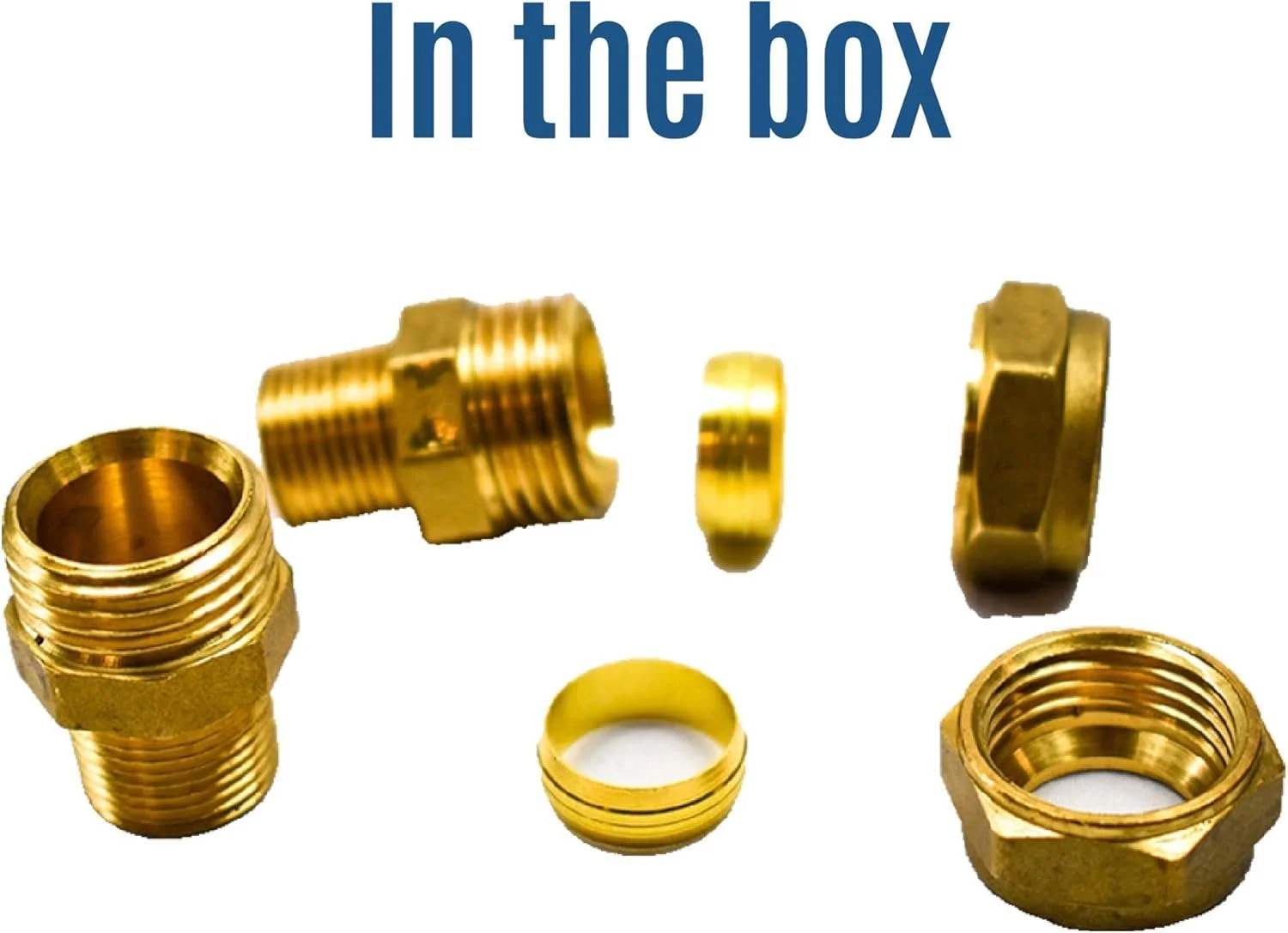 GROHE 127804 یک جفت آداپتور برای اتصالات بریتانیایی، تبدیل 15 میلی متر فشاری به 3/8 اینچ BSP رزوه نر، برنجی