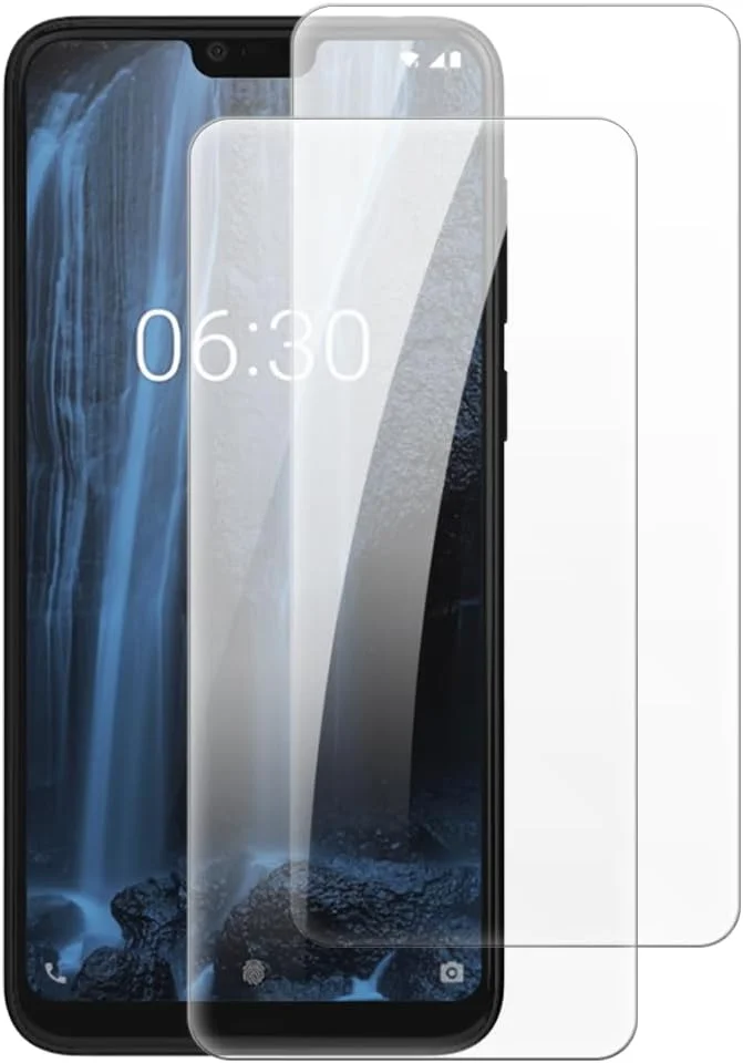 محافظ صفحه نمایش شیشه ای حرارت دیده شانتایم [2 عددی] سازگار با نوکیا 6.1 پلاس (5.8 اینچ)، HD شفاف ضد خش بدون حباب، سازگار با قاب