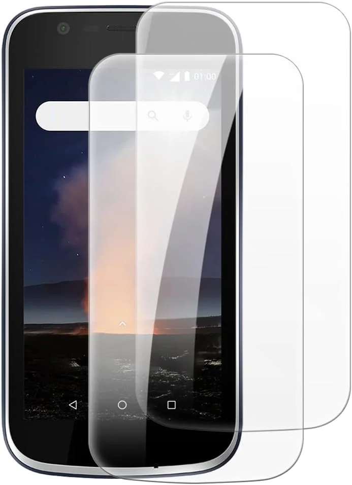 شاین تایم [بسته 2 عددی] محافظ صفحه نمایش شیشه ای حرارت دیده سازگار با نوکیا 1 (4.5 اینچ)، HD شفاف ضد خش بدون حباب سازگار با قاب