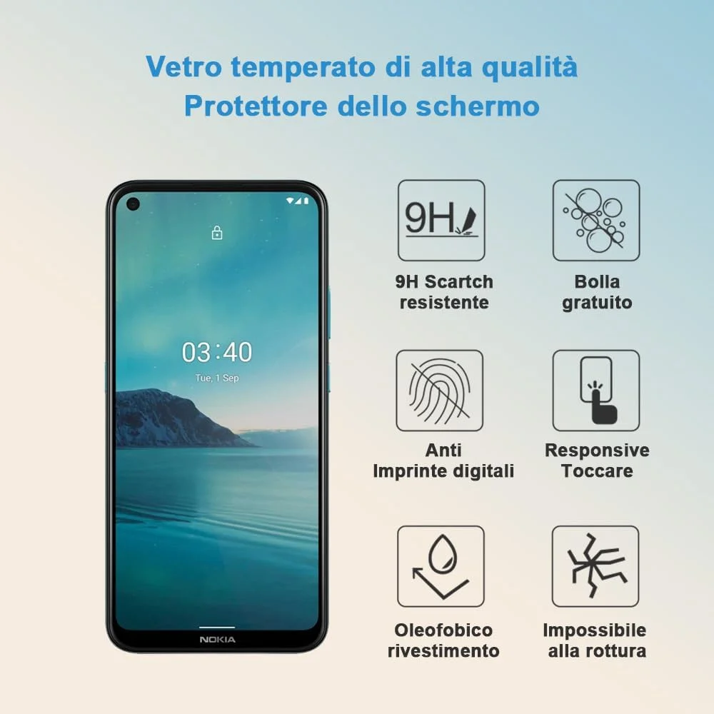 محافظ صفحه نمایش HYGMOCC برای نوکیا 3.4، شیشه حرارت دیده، وضوح HD، سختی 9H، نصب آسان، ضد خش، بدون حباب (1 عدد) محافظ صفحه نمایش HYGMOCC برای نوکیا 3.4، شیشه حرارت دیده، وضوح HD، سختی 9H، نصب آسان، ضد خش، بدون حباب (1 عدد)