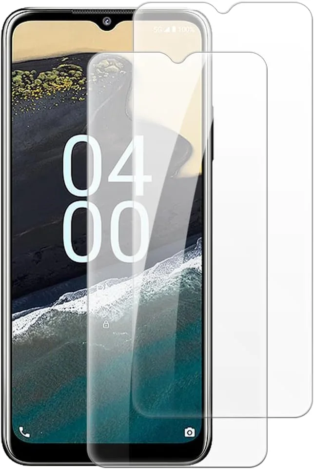 شاین تایم [بسته 2 عددی] محافظ صفحه نمایش شیشه ای حرارت دیده سازگار با نوکیا G400 (6.58 اینچ)، شفاف HD ضد خش بدون حباب، سازگار با قاب