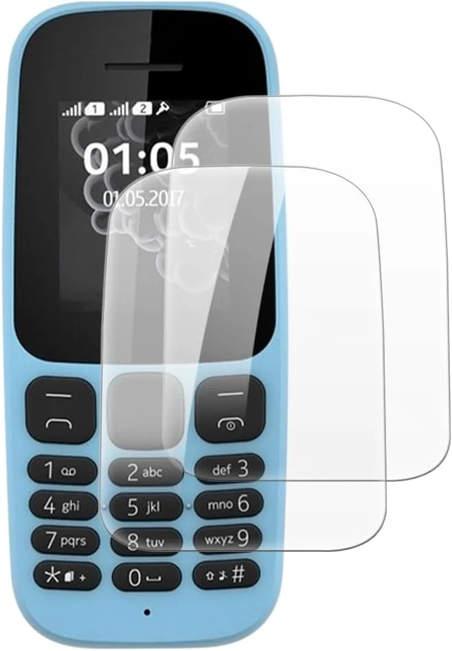 محافظ صفحه نمایش شیشه ای حرارت دیده شانتایم [2 عددی] سازگار با نوکیا 105 2017 (1.8 اینچ)، شفافیت HD، ضد خش، بدون حباب، سازگار با قاب