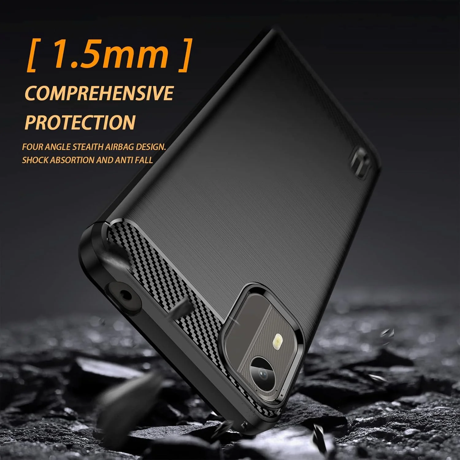 کاور SCL برای گوشی نوکیا C12 به همراه محافظ صفحه نمایش، محافظ صفحه نمایش شیشه ای حرارت دیده نوکیا C12 [2 عدد] + کاور محافظ TPU ضد خش و ضد اثر انگشت