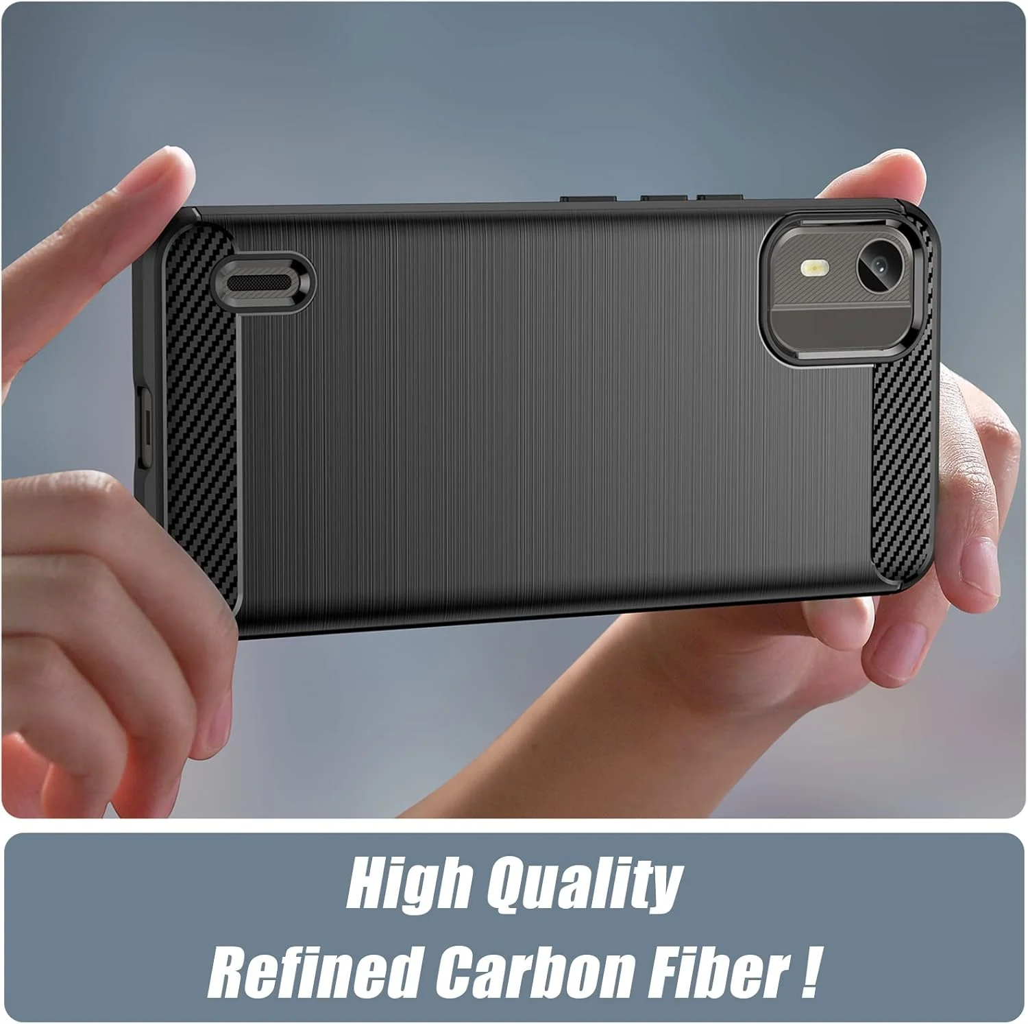 کاور SCL برای گوشی نوکیا C12 به همراه محافظ صفحه نمایش، محافظ صفحه نمایش شیشه ای حرارت دیده نوکیا C12 [2 عدد] + کاور محافظ TPU ضد خش و ضد اثر انگشت