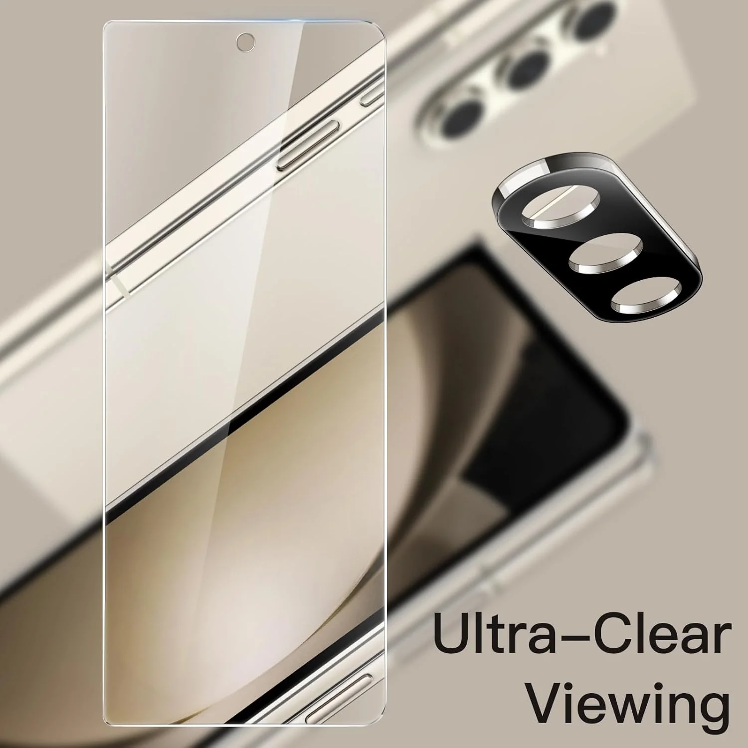 محافظ صفحه نمایش جلویی JETech برای گوشی سامسونگ گلکسی زد فولد 5 به همراه محافظ لنز دوربین، فیلم شیشه ای حرارت دیده 9H، ضد خش، شفاف HD، 2 عدد در هر بسته محافظ صفحه نمایش جلویی JETech برای گوشی سامسونگ گلکسی زد فولد 5 به همراه محافظ لنز دوربین، فیلم شیشه ای حرارت دیده 9H، ضد خش، شفاف HD، 2 عدد در هر بسته