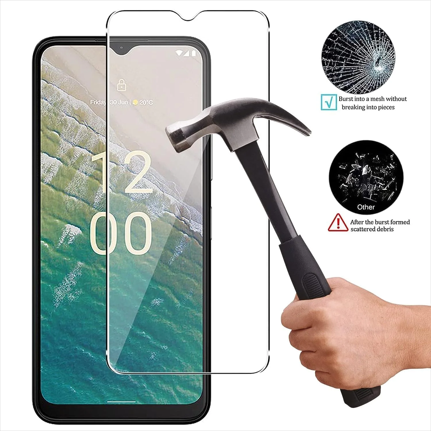 محافظ صفحه نمایش Gruattreay سازگار با نوکیا C32/نوکیا C22، بسته 2 عددی فیلم محافظ صفحه نمایش شفاف HD ضد خش با سختی 9H ضد اثر انگشت شیشه حرارت دیده مناسب با قاب گوشی برای نوکیا C32/C22 محافظ صفحه نمایش Gruattreay سازگار با نوکیا C32/نوکیا C22، بسته 2 عددی فیلم محافظ صفحه نمایش شفاف HD ضد خش با سختی 9H ضد اثر انگشت شیشه حرارت دیده مناسب با قاب گوشی برای نوکیا C32/C22