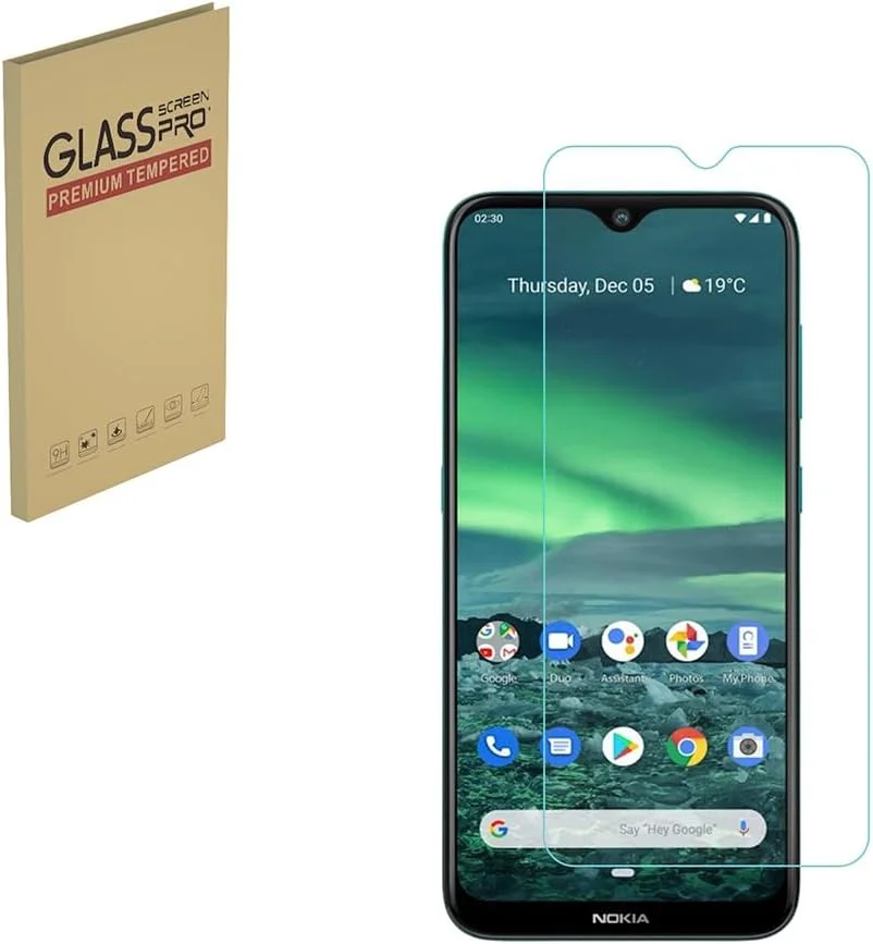 محافظ صفحه نمایش HYGMOCC برای نوکیا 2.3، شیشه حرارت دیده، فیلم محافظ HD، سختی 9H، نصب آسان، ضد خش، بدون حباب (1 عدد)