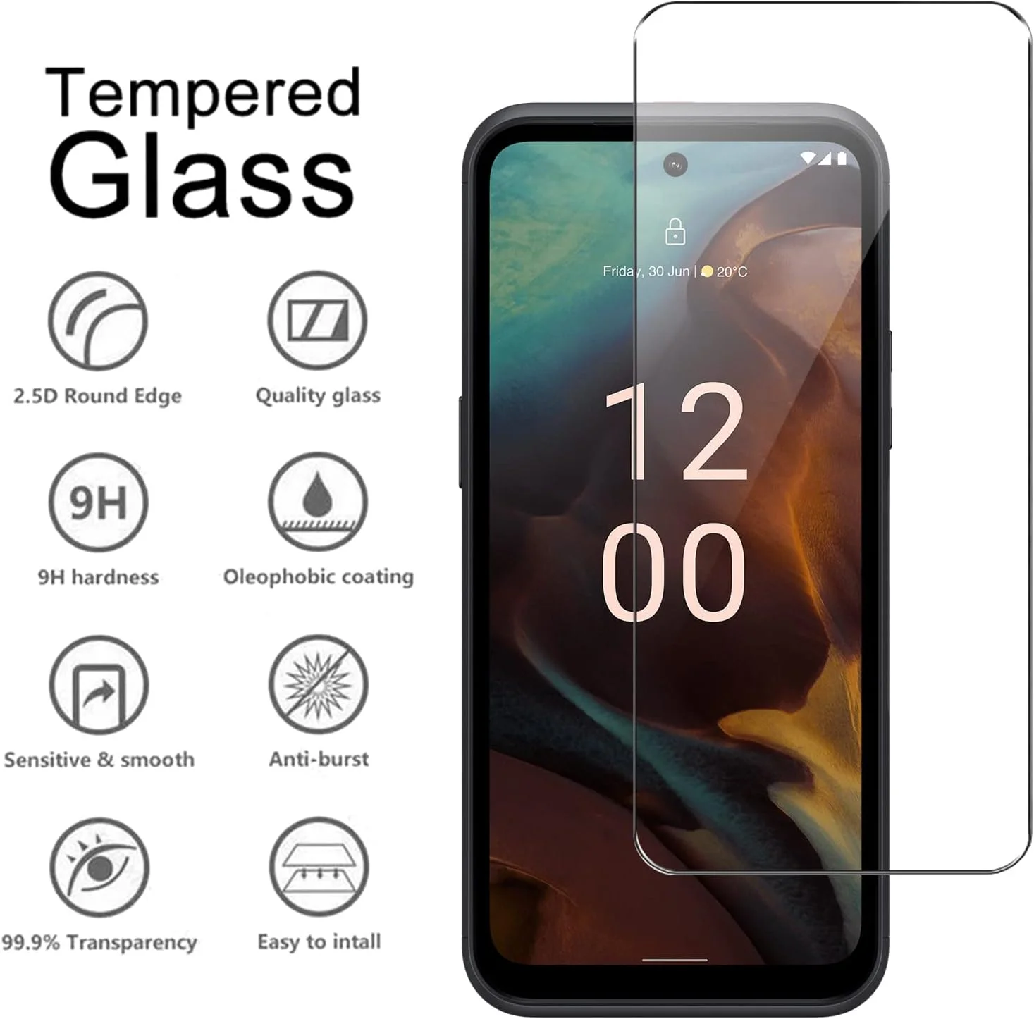 محافظ صفحه نمایش KUSINHOKA برای نوکیا XR21، بسته 3 عددی محافظ صفحه نمایش شیشه ای حرارت دیده شفاف HD ضد خش ضد اثر انگشت شیشه ای حرارت دیده ضد روغن ضد حباب حساسیت بالا محافظ صفحه نمایش KUSINHOKA برای نوکیا XR21، بسته 3 عددی محافظ صفحه نمایش شیشه ای حرارت دیده شفاف HD ضد خش ضد اثر انگشت شیشه ای حرارت دیده ضد روغن ضد حباب حساسیت بالا