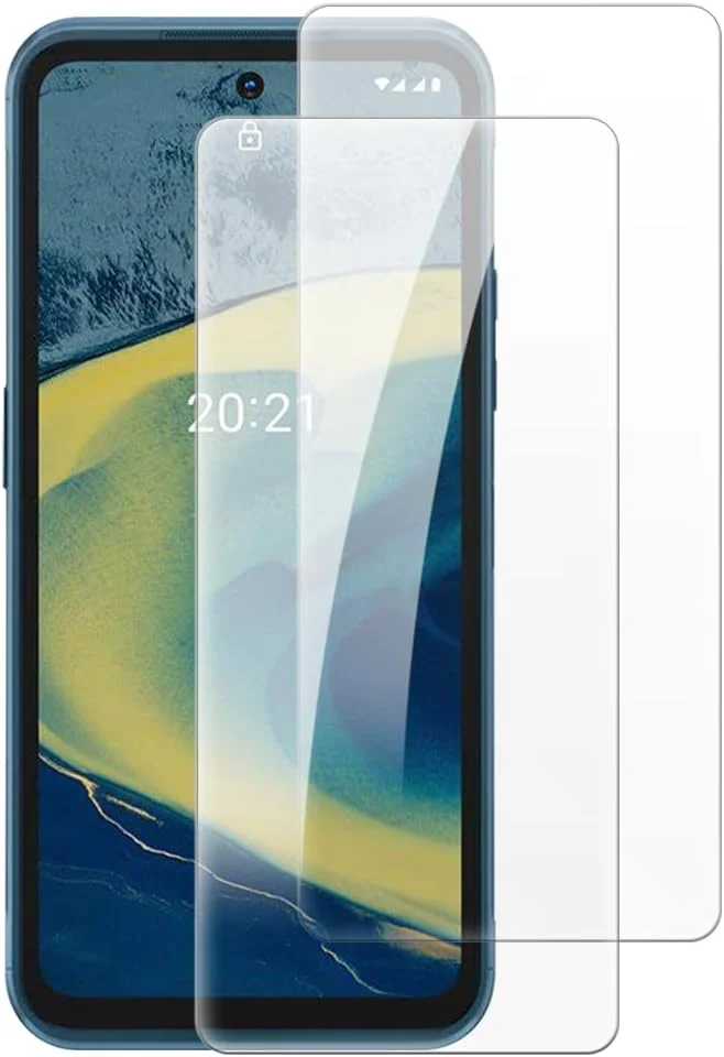 شاین تایم [بسته 2 عددی] محافظ صفحه نمایش شیشه ای حرارت دیده سازگار با نوکیا XR20 (6.67 اینچ)، HD شفاف ضد خش بدون حباب، سازگار با قاب