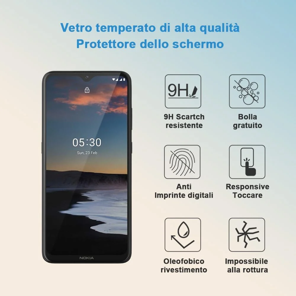 محافظ صفحه نمایش شیشه ای حرارت دیده هیدموک برای نوکیا 5.3، محافظ صفحه نمایش HD با سختی 9H، نصب آسان، ضد خش، بدون حباب (بسته 2 عددی) محافظ صفحه نمایش شیشه ای حرارت دیده هیدموک برای نوکیا 5.3، محافظ صفحه نمایش HD با سختی 9H، نصب آسان، ضد خش، بدون حباب (بسته 2 عددی)