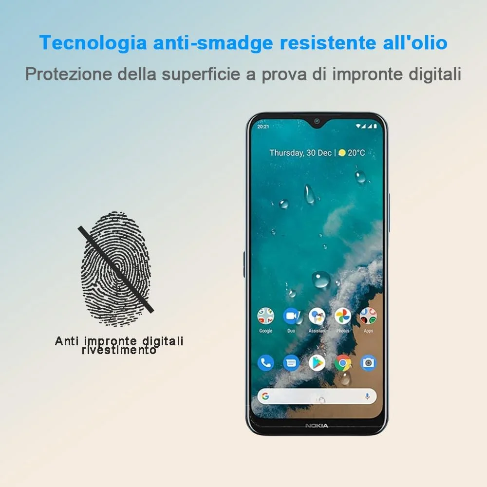 محافظ صفحه نمایش شیشه ای تمپرد HYGMOCC برای نوکیا G50 / C30، سختی 9H، نصب آسان، ضد خش، بدون حباب (بسته 2 عددی)