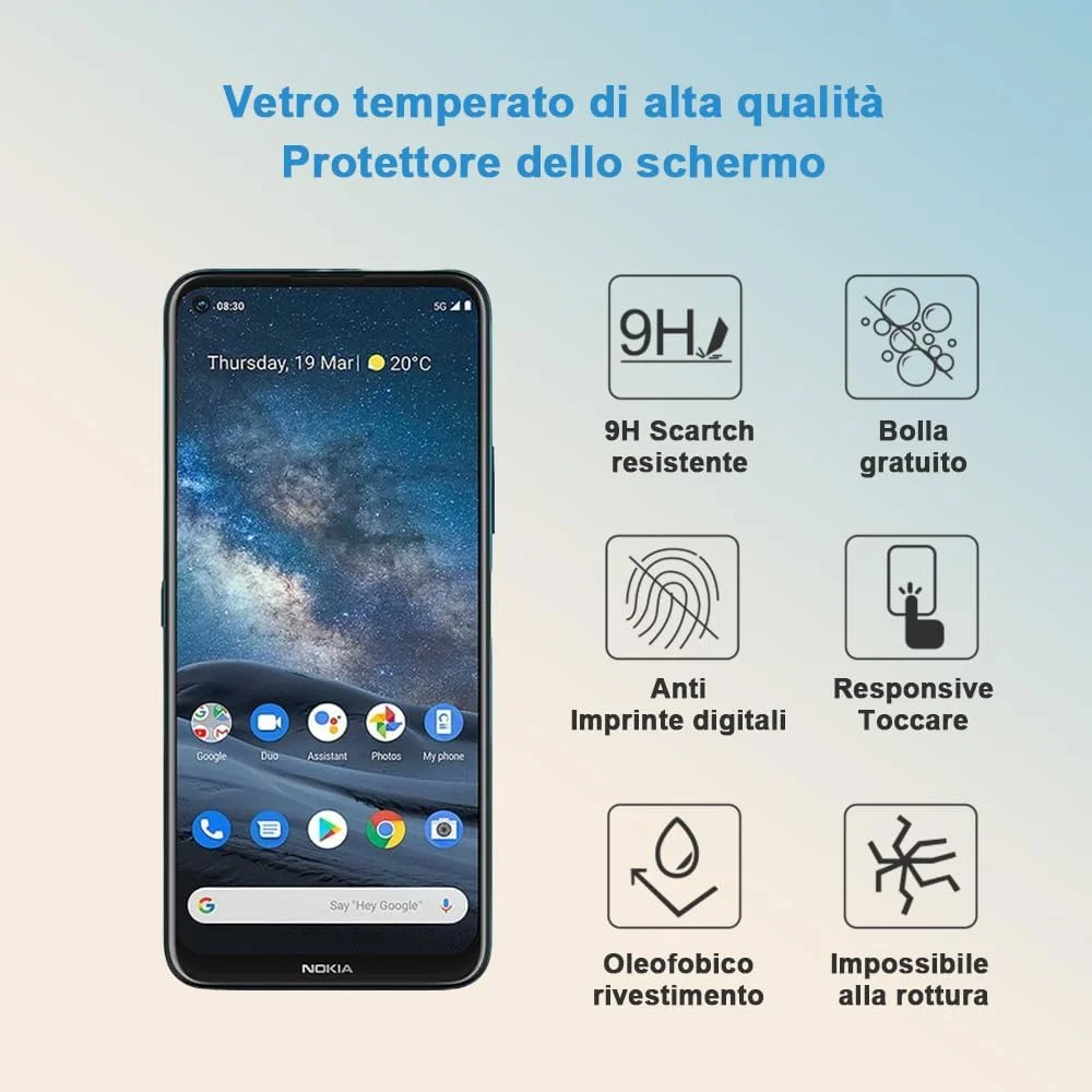 محافظ صفحه نمایش شیشه ای حرارت دیده هایگماک نوکیا 8.3، محافظ صفحه نمایش HD با سختی 9H، نصب آسان، ضد خش و بدون حباب (بسته 2 عددی) مناسب با قاب محافظ صفحه نمایش شیشه ای حرارت دیده هایگماک نوکیا 8.3، محافظ صفحه نمایش HD با سختی 9H، نصب آسان، ضد خش و بدون حباب (بسته 2 عددی) مناسب با قاب