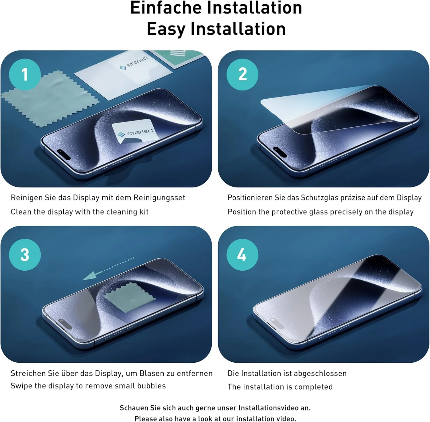 محافظ صفحه نمایش شیشه ای حرارت دیده [3 عدد، شفاف] smartect برای نوکیا C12 / C12 Pro، محافظ صفحه نمایش HD، ضد خش، بدون حباب، سختی 9H، 0.3 میلی متر، فوق العاده شفاف، مقاوم