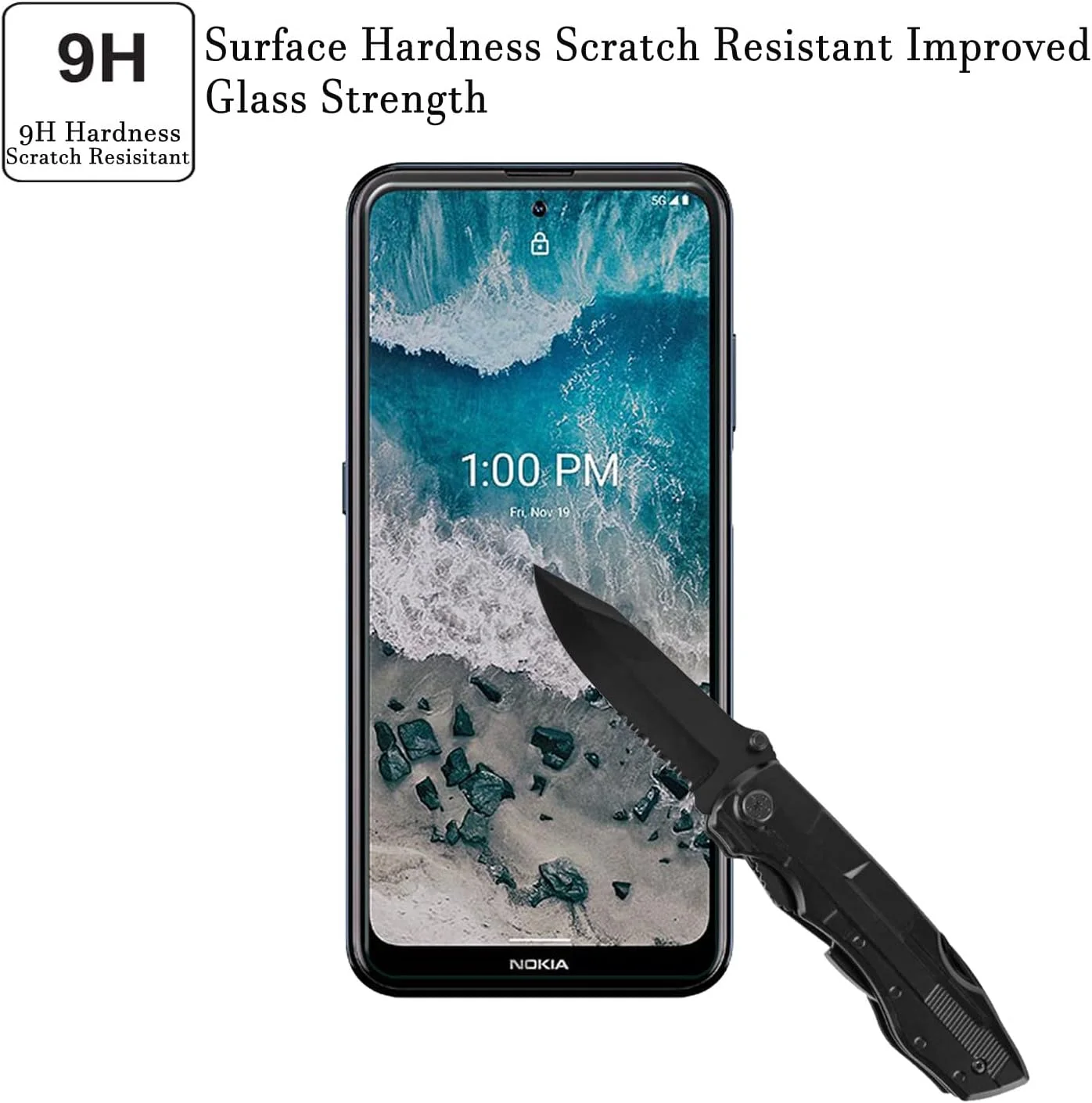 محافظ صفحه نمایش نوکیا X100 (بسته 3 عددی)، فیلم شیشه ای حرارت دیده 9H Douglass برای نوکیا X100 ضد خش، ضد اثر انگشت، محافظ صفحه نمایش شیشه ای بدون حباب، فوق العاده شفاف 99.99٪