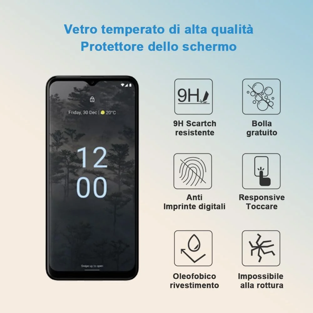 محافظ صفحه نمایش شیشه ای حرارت دیده نوکیا G60، وضوح HD، سختی 9H، نصب آسان، ضد خش، بدون حباب (2 عدد) محافظ صفحه نمایش شیشه ای حرارت دیده نوکیا G60، وضوح HD، سختی 9H، نصب آسان، ضد خش، بدون حباب (2 عدد)