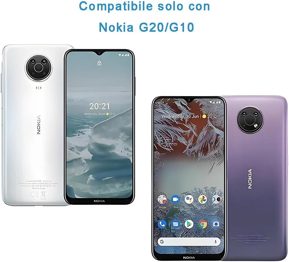 محافظ صفحه نمایش HYGMOCC نوکیا G20 / G10، فیلم شیشه ای حرارت دیده با سختی 9H، نصب آسان، ضد خش و بدون حباب (بسته 2 عددی)