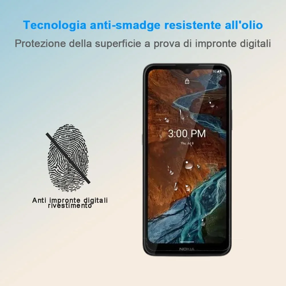 محافظ صفحه نمایش شیشه ای حرارت دیده HYGMOCC نوکیا G300، سختی 9H، نصب آسان، ضد خش، بدون حباب (بسته 1 عددی)