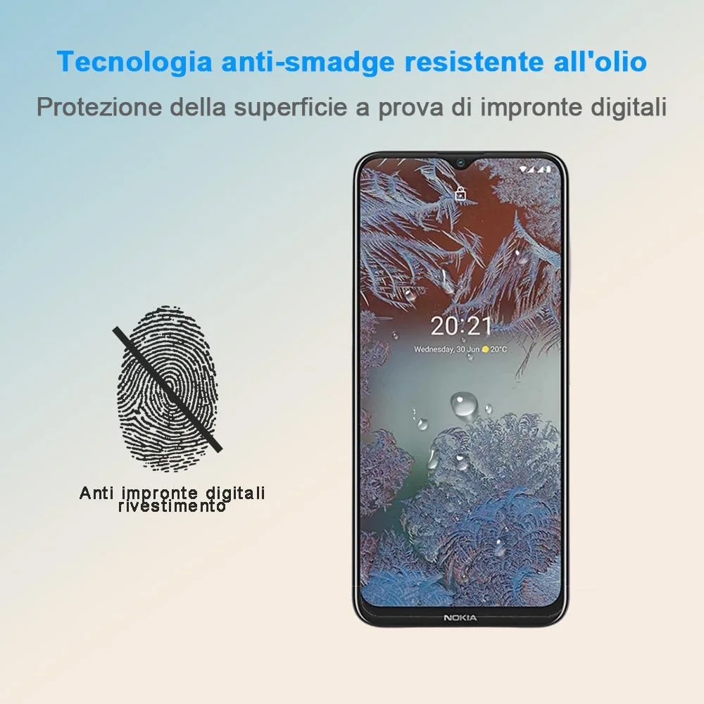 محافظ صفحه نمایش HYGMOCC نوکیا G20 / G10، فیلم شیشه ای حرارت دیده با سختی 9H، نصب آسان، ضد خش و بدون حباب (بسته 2 عددی)