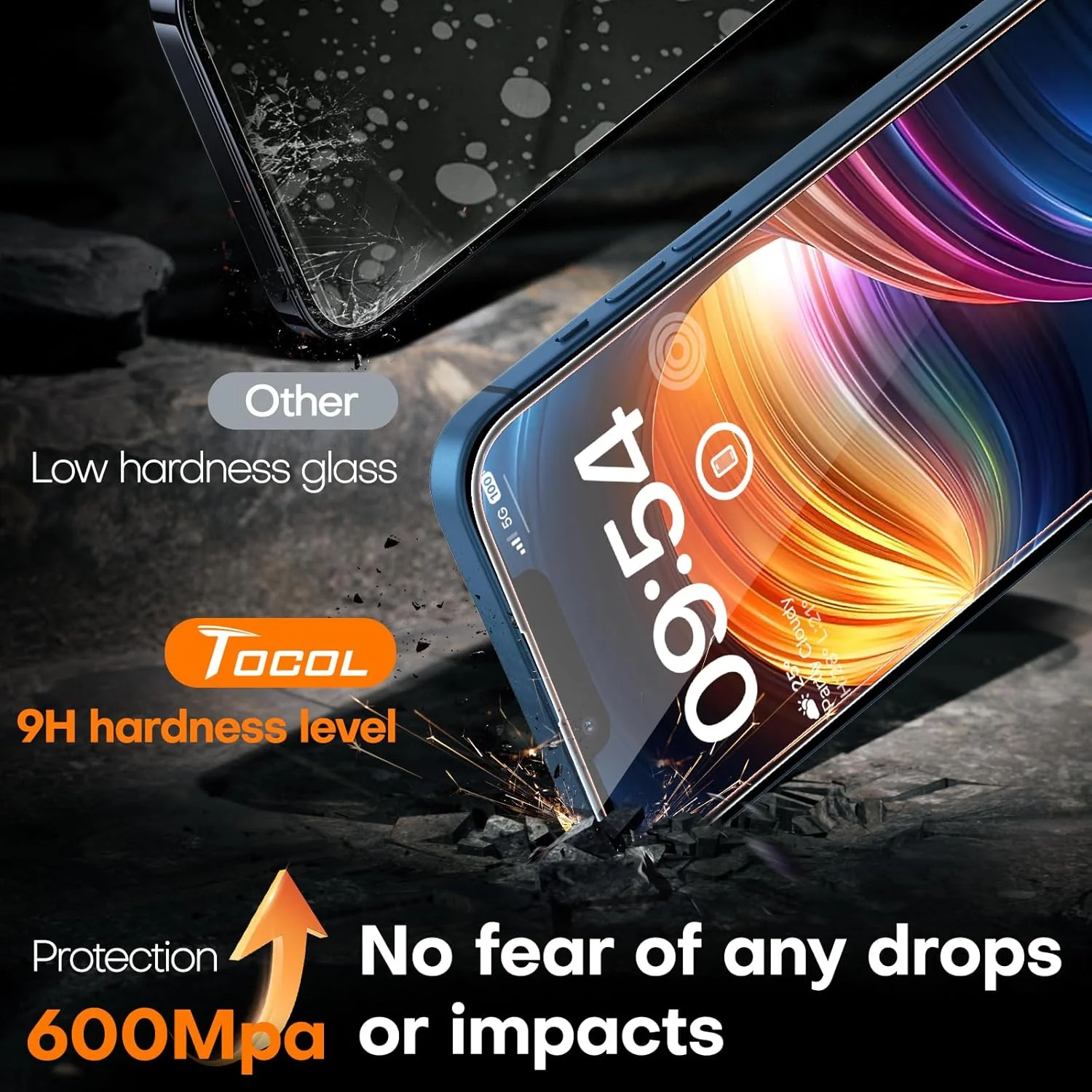 محافظ صفحه نمایش شیشه ای TOCOL، بسته 2 عددی، مناسب برای آیفون 13 / آیفون 13 پرو / آیفون 16e (6.1 اینچ)، نصب آسان، بدون حباب، بدون گرد و غبار، ضد شکستگی، سختی 9H، سازگار با قاب محافظ صفحه نمایش شیشه ای TOCOL، بسته 2 عددی، مناسب برای آیفون 13 / آیفون 13 پرو / آیفون 16e (6.1 اینچ)، نصب آسان، بدون حباب، بدون گرد و غبار، ضد شکستگی، سختی 9H، سازگار با قاب