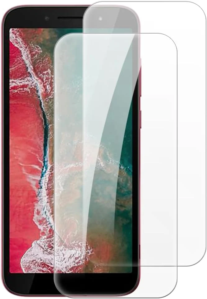 شاین تایم [بسته 2 عددی] محافظ صفحه نمایش شیشه ای حرارت دیده سازگار با نوکیا C1 پلاس (5.45 اینچ)، شفاف HD ضد خش بدون حباب سازگار با قاب