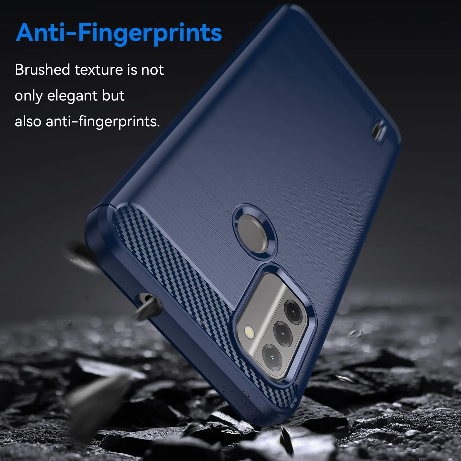 قاب گوشی هوشمند HuiYouMY [چهار در یک] سازگار با NOKIA C31 5G به همراه 3 عدد محافظ صفحه نمایش شیشه ای حرارت دیده برای NOKIA C31 5G، قاب محافظ گوشی باریک و نرم TPU ضد ضربه و ضد خش - سرمه ای