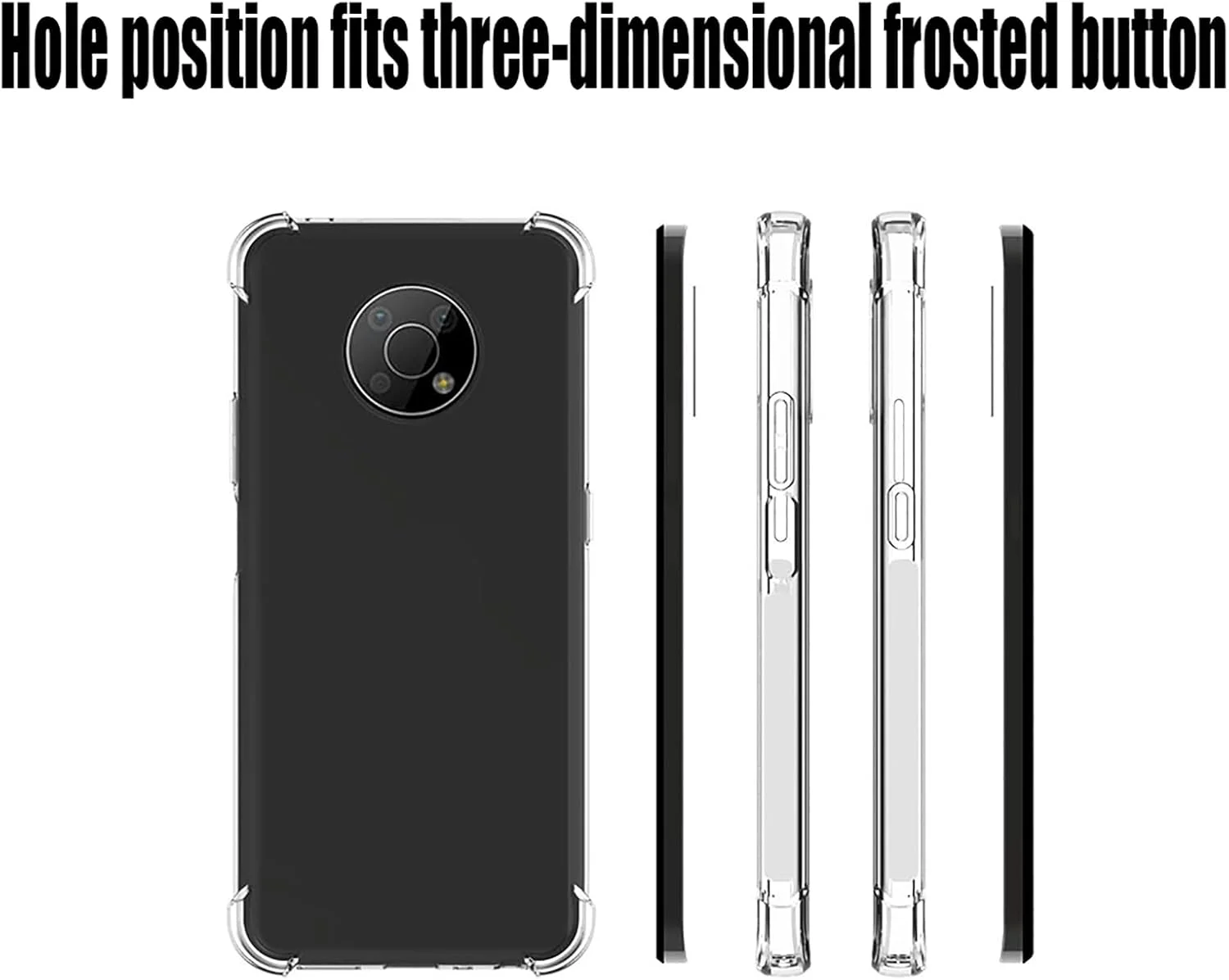 کاور GMUJIAO برای نوکیا G300، به همراه 2 عدد محافظ صفحه نمایش شیشه ای حرارت دیده [2 در 1]، کاور گوشی TPU نرم و شفاف ضد ضربه