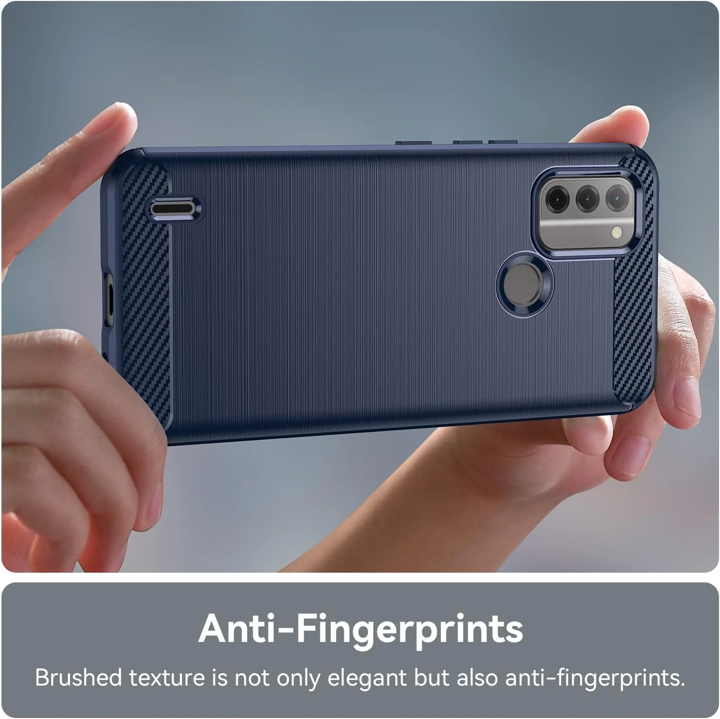 قاب گوشی هوشمند HuiYouMY [چهار در یک] سازگار با NOKIA C31 5G به همراه 3 عدد محافظ صفحه نمایش شیشه ای حرارت دیده برای NOKIA C31 5G، قاب محافظ گوشی باریک و نرم TPU ضد ضربه و ضد خش - سرمه ای