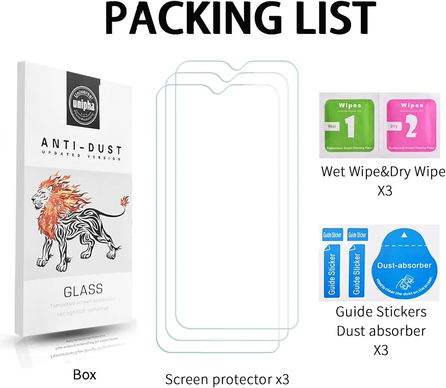 محافظ صفحه نمایش Zidwzidwei سازگار با نوکیا C12 Pro، شیشه حرارت دیده با سختی 9H، ضد خش، نصب آسان، محافظ صفحه نمایش ضد شکست برای نوکیا C12 Pro [بسته 3 عددی]