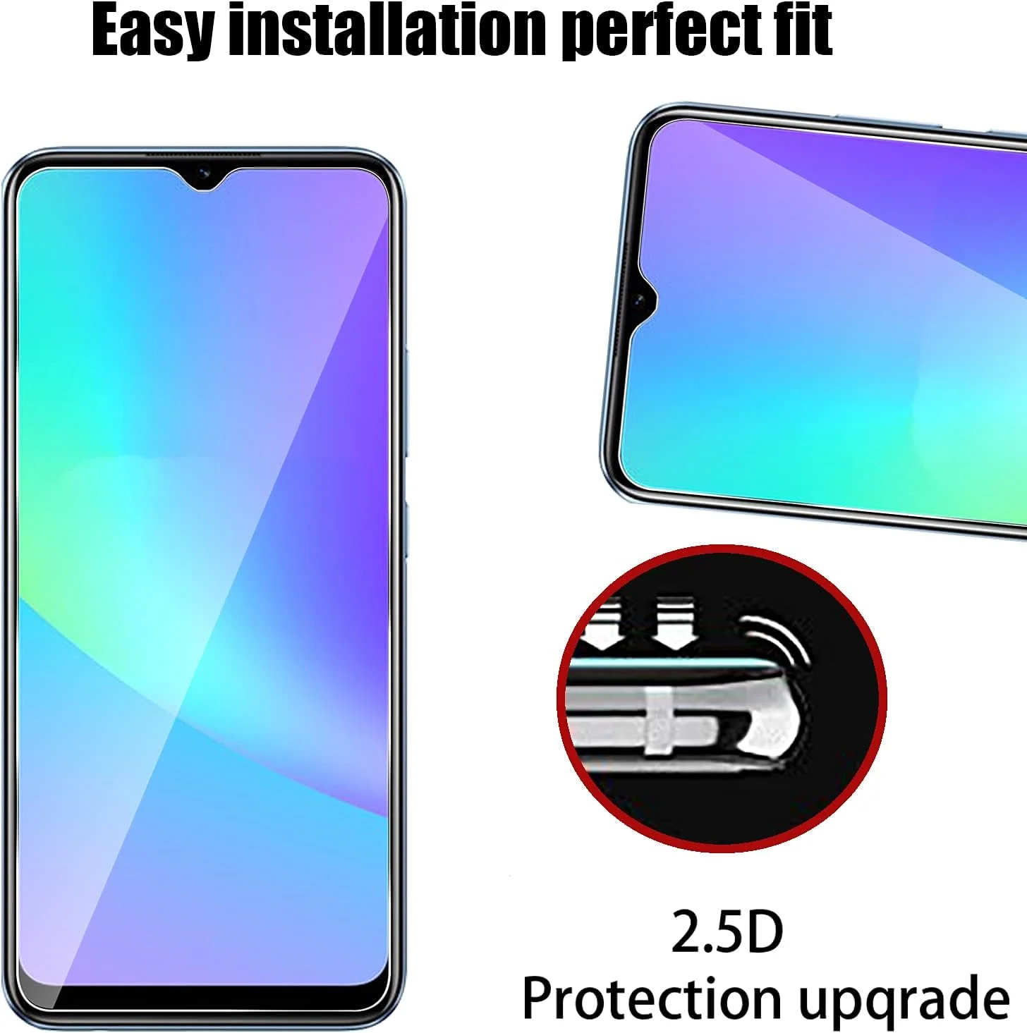 کاور GMUJIAO برای نوکیا G300، به همراه 2 عدد محافظ صفحه نمایش شیشه ای حرارت دیده [2 در 1]، کاور گوشی TPU نرم و شفاف ضد ضربه