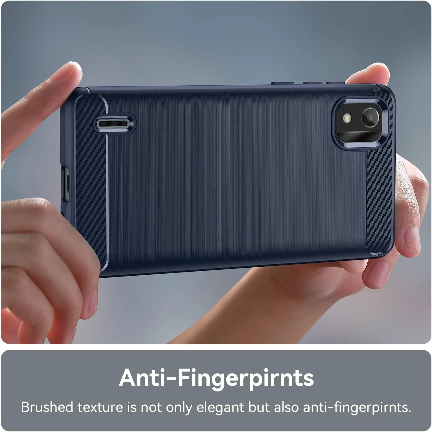 کاور محافظ [4 در 1] سازگار با نوکیا c2 ویرایش دوم به همراه 3 عدد محافظ صفحه نمایش شیشه ای حرارت دیده برای نوکیا c2 ویرایش دوم، کاور محافظ گوشی باریک و نرم TPU ضد ضربه و ضد خش - سرمه ای