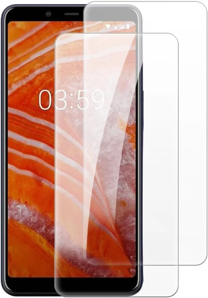 محافظ صفحه نمایش شیشه ای حرارت دیده شانتایم [2 عددی] سازگار با نوکیا 3.1 پلاس (6 اینچ)، HD شفاف ضد خش بدون حباب، سازگار با قاب