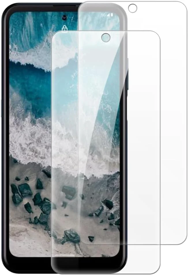 شاین تایم [بسته 2 عددی] محافظ صفحه نمایش شیشه ای حرارت دیده سازگار با نوکیا X100 (6.67 اینچ)، شفاف HD ضد خش بدون حباب، سازگار با قاب