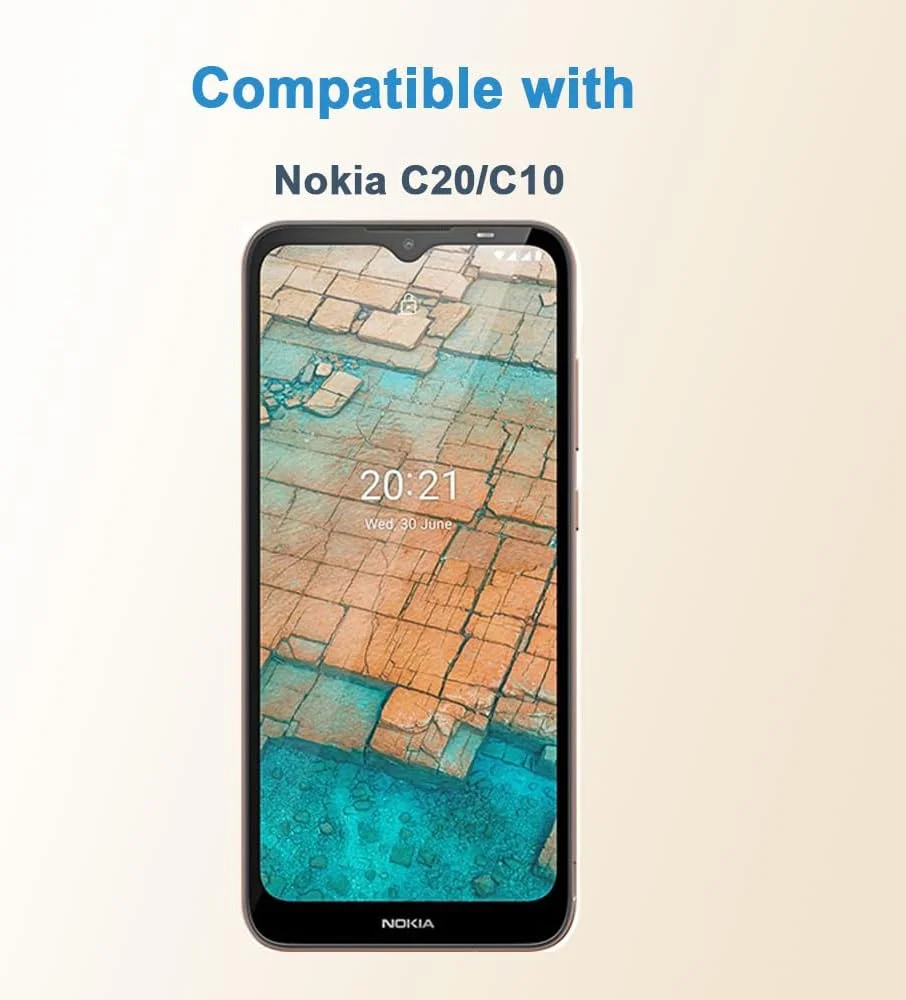 محافظ صفحه نمایش Shunwige برای نوکیا C20/C10، فیلم محافظ شیشه ای حرارت دیده، وضوح HD، نصب آسان، ضد خش، بدون حباب، سختی 9H (2 عدد) محافظ صفحه نمایش Shunwige برای نوکیا C20/C10، فیلم محافظ شیشه ای حرارت دیده، وضوح HD، نصب آسان، ضد خش، بدون حباب، سختی 9H (2 عدد)