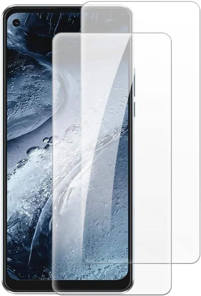 محافظ صفحه نمایش شیشه ای حرارت دیده شانتایم [2 عددی] سازگار با نوکیا 7.3 (6.5 اینچ)، شفاف HD ضد خش بدون حباب، سازگار با قاب