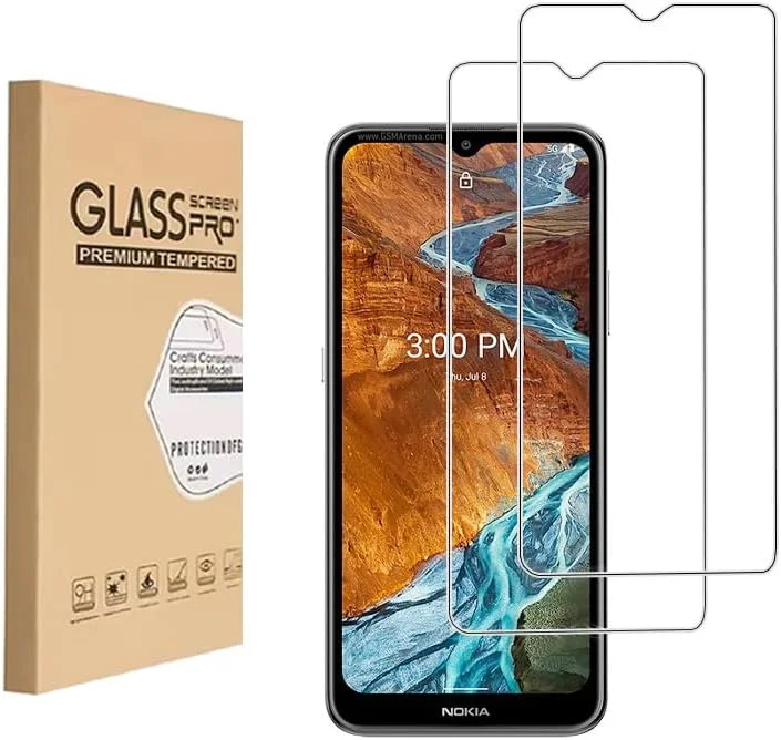 محافظ صفحه نمایش Shunwige برای نوکیا G300، فیلم محافظ شیشه ای حرارت دیده، نصب آسان و بدون حباب، ضد خش، سختی 9H (2 عدد)
