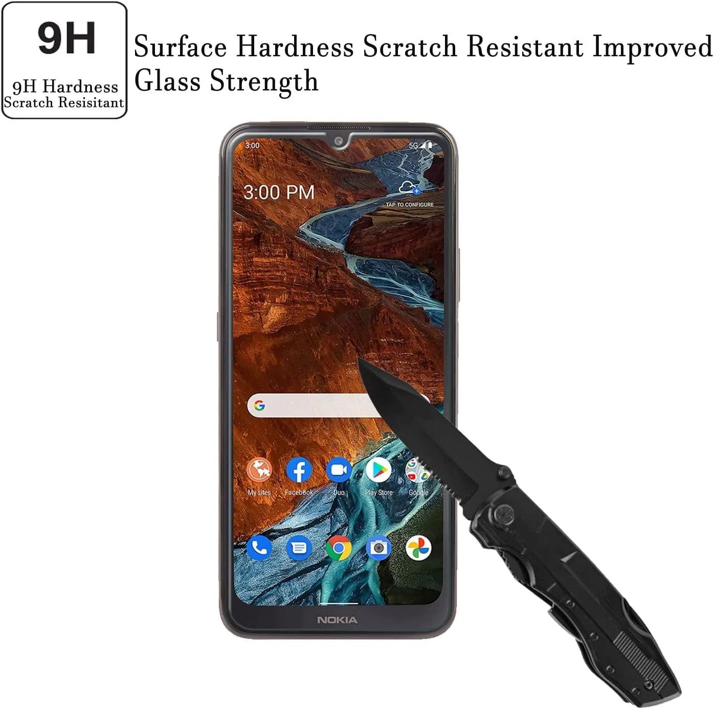 محافظ صفحه نمایش نوکیا G300 5G (بسته 3 عددی)، فیلم شیشه ای حرارت دیده 9H Douglass برای نوکیا G300 5G ضد خش ضد اثر انگشت محافظ صفحه نمایش شیشه ای بدون حباب فوق العاده شفاف 99.99٪
