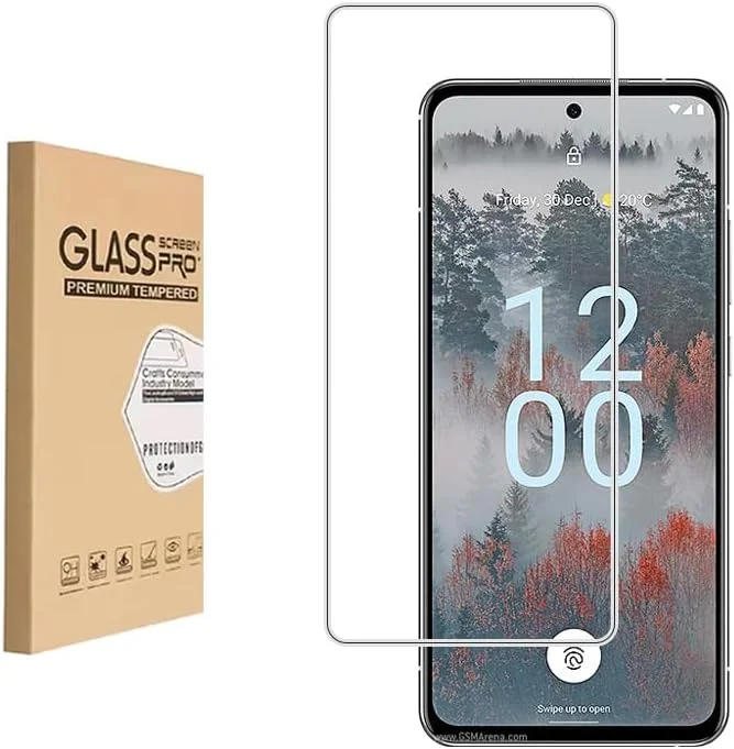 محافظ صفحه نمایش Shunwige برای نوکیا X30، فیلم محافظ شیشه ای حرارت دیده، وضوح HD، نصب آسان، ضد خش، بدون حباب، سختی 9H (1 عدد)