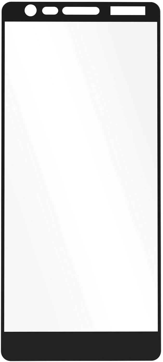 محافظ صفحه نمایش شیشه ای حرارت دیده خمیده سه بعدی Muzz با پوشش کامل برای نوکیا 3.1 - مشکی