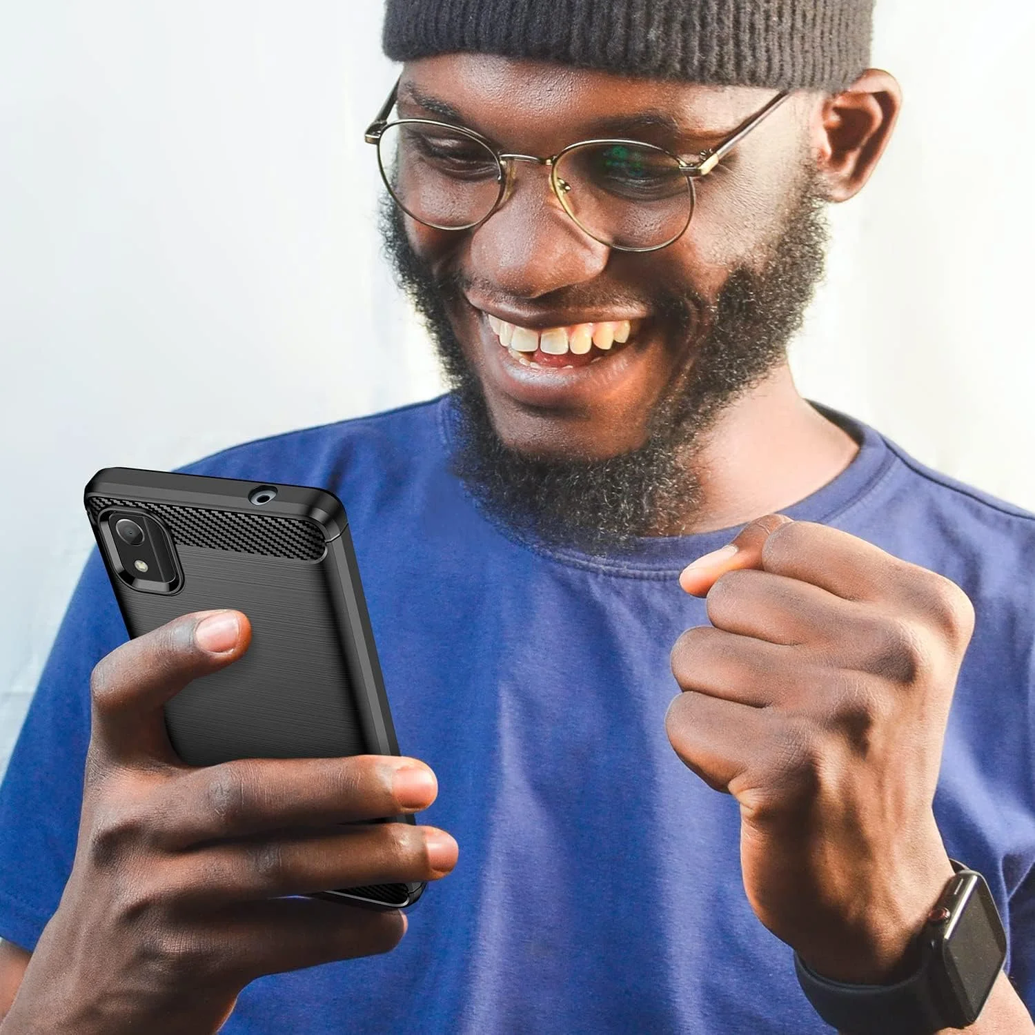 کاور [4 در 1] سازگار با نوکیا c2 ویرایش دوم به همراه 3 عدد محافظ صفحه نمایش شیشه ای حرارت دیده برای نوکیا c2 ویرایش دوم، کاور باریک و نرم TPU ضد ضربه و ضد خش - مشکی