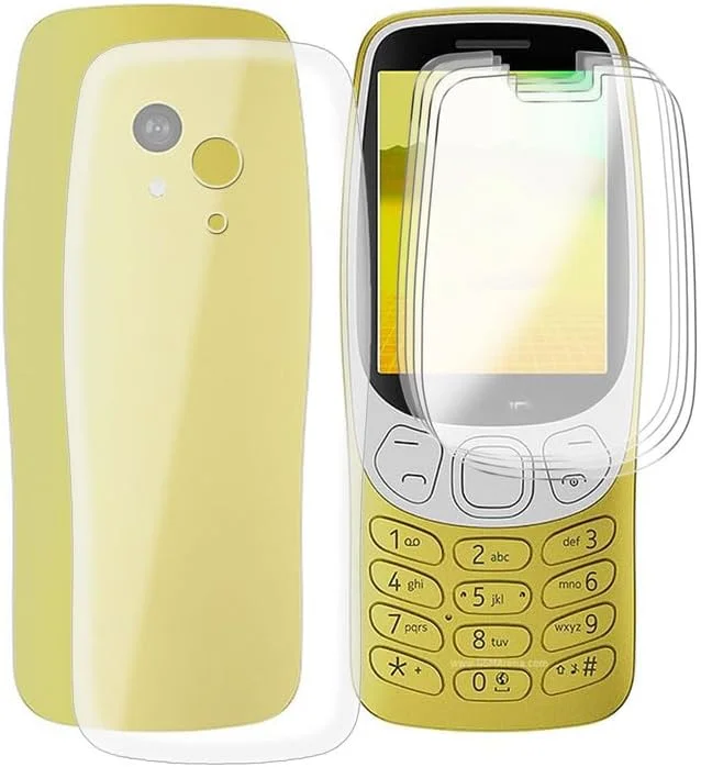 کاور HGJTFANY برای نوکیا 3210 2024 (2.4 اینچ) به همراه 4 عدد محافظ صفحه نمایش شیشه ای، کاور سیلیکونی TPU نرم و بسیار نازک، ضد زردی و ضد خش برای نوکیا 3210 2024 - شفاف کاور HGJTFANY برای نوکیا 3210 2024 (2.4 اینچ) به همراه 4 عدد محافظ صفحه نمایش شیشه ای، کاور سیلیکونی TPU نرم و بسیار نازک، ضد زردی و ضد خش برای نوکیا 3210 2024 - شفاف