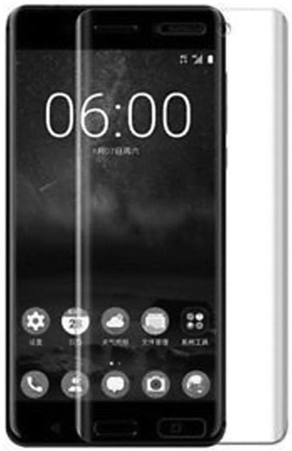 محافظ صفحه نمایش شیشه ای حرارت دیده خمیده سه بعدی شفاف Muzz Nokia 8 با پوشش کامل برای نوکیا 8 محافظ صفحه نمایش شیشه ای حرارت دیده خمیده سه بعدی شفاف Muzz Nokia 8 با پوشش کامل برای نوکیا 8
