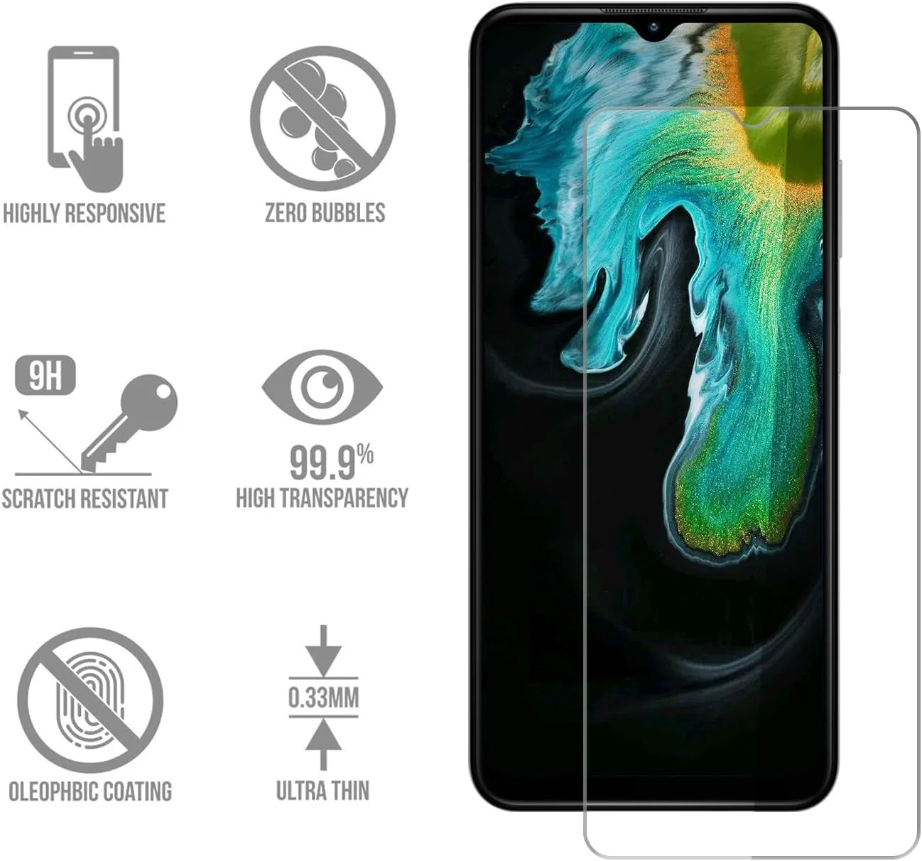 کاور SCL برای گوشی نوکیا G42 5G به همراه محافظ صفحه نمایش، محافظ صفحه شیشه ای حرارت دیده نوکیا G42 5G [دو عدد] + کاور محافظ TPU ضد خش و ضد اثر انگشت