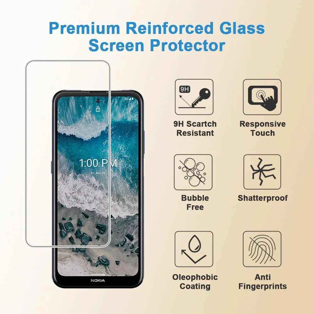 محافظ صفحه نمایش Shunwige برای نوکیا X100، فیلم محافظ شیشه ای حرارت دیده، محافظ صفحه نمایش HD، نصب آسان، ضد خش، بدون حباب، سختی 9H (2 عدد) محافظ صفحه نمایش Shunwige برای نوکیا X100، فیلم محافظ شیشه ای حرارت دیده، محافظ صفحه نمایش HD، نصب آسان، ضد خش، بدون حباب، سختی 9H (2 عدد)