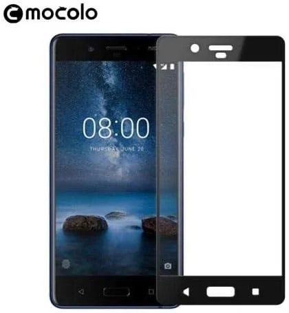 محافظ صفحه نمایش شیشه ای حرارت دیده با پوشش کامل Mocolo نوکیا 8 - مشکی محافظ صفحه نمایش شیشه ای حرارت دیده با پوشش کامل Mocolo نوکیا 8 - مشکی